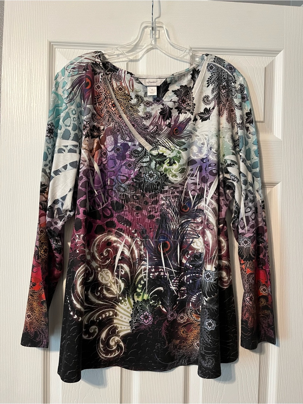 All-over Print Long Sleeve Top - Multi
